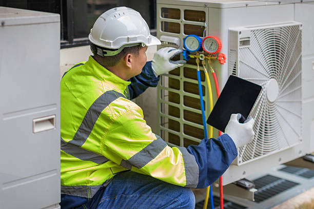 Professional Heat Pump Repair technician working in Interlaken, CA